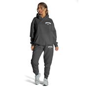 Lang Horn Tracksuit Womens Full Set Uk With Pocket 2 Piece Hooded Oversized Letter Print Lounge Wear Sweatsuits Jogger Set Ladies Gym Activewear XXL Charcoal