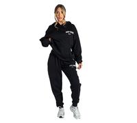 Lang Horn Tracksuit Womens Full Set Uk With Pocket 2 Piece Hooded Oversized Letter Print Lounge Wear Sweatsuits Jogger Set Ladies Gym Activewear (UK, Alpha, XXL, Regular, Regular, Black)