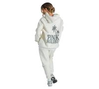 Lang Horn Women's 2 Piece Tracksuit, Oversized Hoodie, Jogger Sweatpants, Y2K Style, Fall Outfit Small Cream