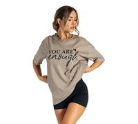 Lang Horn You are Enough Shirt Women Oversized Dear Person Behind Me T-Shirt Mental Health Inspirational Short Sleeve Tee Small Beige