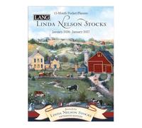 Lang, Linda Nelson Stocks Monthly 2026 Pocket Planner, 4.9'' X 6.6'', Weekly Calendar with Wire-O Binding