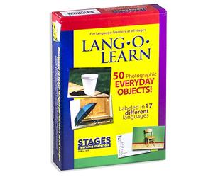 Lang-O-Learn Stages Learning Materials ESL Everyday Objects Vocabulary Photo Cards Flashcards for English, Spanish, French, German, Italian, Chinese