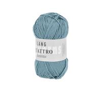 Lang Quattro High-Quality Combed Cotton Mercerised Plain Wool Colour Selection 188 - Alttürkis