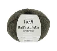Lang Yarns Baby Alpaca - Colour: Dark Olive Melange (0198) - 50g/approx. 170 m Wool