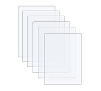 Langaelex 6 Pieces Clear Acrylic Perspex Sheets 20 x 25 cm, 1 mm Transparent Plastic Sheets for Picture Frame Glass Replacement, Projects Display, Painting (8x10 Inch)