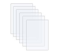 Langaelex 6 Pieces Clear Acrylic Perspex Sheets 20 x 25 cm, 1 mm Transparent Plastic Sheets for Picture Frame Glass Replacement, Projects Display, Pa