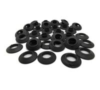 Langard 12mm Black snap 'n' Tap Eyelets Pack of 20pcs