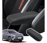 LANGBEAN Armrest Cover for Hyundai Kona SX2 2024 2025, Centre Console Armrest Protector in PU Leather, Kona SX2 Hybird Accessories for Raising the Armrest, Blue