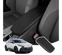 LANGBEAN Armrest Cover for Toyota CHR 2024 2025 2026, Centre Console Armrest Protector in PU Leather, C-HR Accessories for Raising the Armrest, Black Carbon Fiber