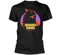 LANGBIRUI Danko Jones Wild Cat Mens Outdoor Graphic T-Shirt Black L