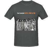 LANGBIRUI Earth Wind The Earth Wind Fire Custom T Shirts Design Round Neck Grey XL