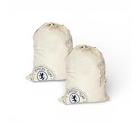 LANGDHUUS 2 Cotton Laundry Bags with Carry Strap and Drawstring, 50 x 68 cm, Washable, Oeko-Tex 100 Standard Certified, Laundry Hamper