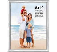 Langdon House 10x8 Silver Picture Frame w/Mat, Distinguished Edging for Classic Style, Richland Collection