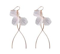 Lange baumeln Ohrring für Frauen & Mädchen, elegante Blütenblatt Haken Ohrringe lange baumeln Schmuck Frauen Geburtstagsgeschenke - golden stilvoll und beliebtEinfaches und komplexes Design