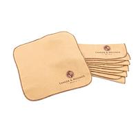 Langer & Messmer Polishing Cloths for Smooth Leather Made of 100% Cotton in a Practical Set - The Shoe Cleaning Cloth for Professional Shoe Care (Bordeaux | Beige), beige