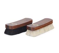 Langer & Messmer shoe brush made of fine horsehair for effective polishing of your shoes - The polishing brush for professional shoe care Individually or in a set of 2