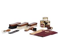 Langer & Messmer shoe care kit incl. high-quality leather care creams and horsehair brushes for the effective care of your smooth leather shoes - The shoe shine set for professional shoe care
