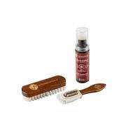 Langer & Messmer Shoe Care Set for Suede Leather - Shoe Cleaning Set with Shoe Brushes for Nubuck Leather Care and Care Products for Colour Refreshing, Protection and Impregnation, clear, One Size