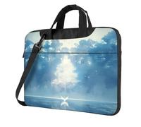Langhbozdp Beautiful White Swans on The Lake Print Laptop Case Sleeve with Shoulder Strap,Pocket,Fits 13/14/15.6 inch Laptop Notebook