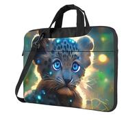 Langhbozdp Cute Turquoise Leopard Print Laptop Case Sleeve with Shoulder Strap,Pocket,Fits 13/14/15.6 inch Laptop Notebook