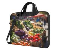 Langhbozdp Fruit and Vegetable Print Laptop Case Sleeve with Shoulder Strap,Pocket,Fits 13/14/15.6 inch Laptop Notebook