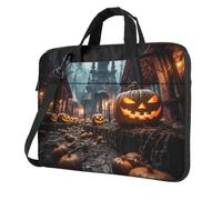 Langhbozdp Halloween Pumpkins Print Laptop Case Sleeve with Shoulder Strap,Pocket,Fits 13/14/15.6 inch Laptop Notebook