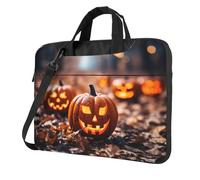 Langhbozdp Halloween Pumpkins Print Laptop Case Sleeve with Shoulder Strap,Pocket,Fits 13/14/15.6 inch Laptop Notebook