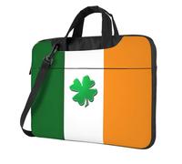 Langhbozdp Irish Flag Print Laptop Case Sleeve with Shoulder Strap,Pocket,Fits 13/14/15.6 inch Laptop Notebook