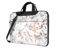Langhbozdp Marble Texture Copper Splatter Print Laptop Case Sleeve with Shoulder Strap,Pocket,Fits 13/14/15.6 inch Laptop Notebook