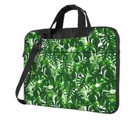 Langhbozdp Monstera Deliciosa Banana Palm Print Laptop Case Sleeve with Shoulder Strap,Pocket,Fits 13/14/15.6 inch Laptop Notebook
