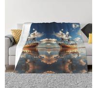 Langhbozdp old sailing ship Print Elegant Comfort flannel blanket Throw Soft Lightweight,for Bedding Sofa & Travel