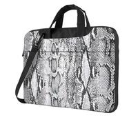 Langhbozdp snake skin black and white Print Laptop Case Sleeve with Shoulder Strap,Pocket,Fits 13/14/15.6 inch Laptop Notebook