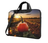 Langhbozdp Thanksgiving Day Punmpkin Print Laptop Case Sleeve with Shoulder Strap,Pocket,Fits 13/14/15.6 inch Laptop Notebook