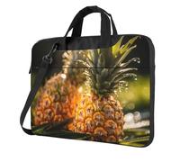 Langhbozdp Tropical Fruit Pineapple Print Laptop Case Sleeve with Shoulder Strap,Pocket,Fits 13/14/15.6 inch Laptop Notebook