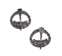 LANGHONG 2PCS Norse Viking Brooch For Women Wolf Brooch Talisman Jewelry, Gift For Men and Women, 40, Metal, no gemstone