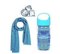 LANGING 1Pcs Cooling Towel Ice Cold Sports Sweat with Plastic Bottle for Sports Exercise Blue