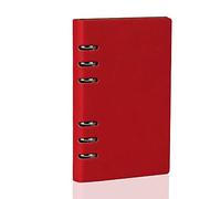LANGING A5 Classic Refillable Notebook Loose Pocket Leather 6 Holes Rings Binder Journal Hard Cover Diary Bussiness
