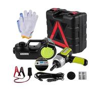 Langjiee 5 Ton 12V Electric Car Jack Kit + Impact Wrench LED Light Portable Hydraulic Jack 13.5-36 CM Tire Lifting Car Repair Tool