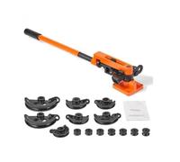 Langjiee Manual Pipe Bender 7 Bending Dies Multifunction Steel Copper Tube Bending Machine Lever Type Heavy Duty Tube Bender Tools