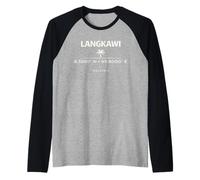 Langkawi Malaysia Coordinates Island Travel Design Raglan Baseball Tee