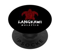 Langkawi Malaysia Tribal Sea Turtle Island Design PopSockets Adhesive PopGrip