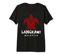Langkawi Malaysia Tribal Sea Turtle Island Design Premium T-Shirt