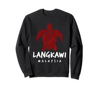 Langkawi Malaysia Tribal Sea Turtle Island Design Sweatshirt