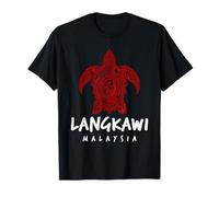 Langkawi Malaysia Tribal Sea Turtle Island Design T-Shirt