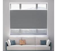 Langla-Shades Top-Down Bottom-Up Cordless Cellular Shades, Custom Sizes with Blackout & Light-Filtering Options in (Grey - Blackout, Custom Size)