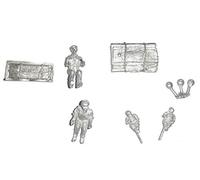 Langley Models 2 drivers + accessories set OO Scale UNPAINTED Model Kit X18