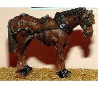 Langley Models 2 harnessed horses single shaft OO Scale UNPAINTED Model Kit F70