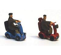 Langley Models 2 Mobility Scooters + disabled figures OO Scale 1:76 UNPAINTED Kit F276