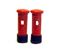 Langley Models 2 Pillar Boxes Post Boxes N Scale Metal Model PAINTED A12p