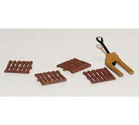 Langley Models 4 pallets + 1 pallet truck N Scale Metal Model PAINTED A99p